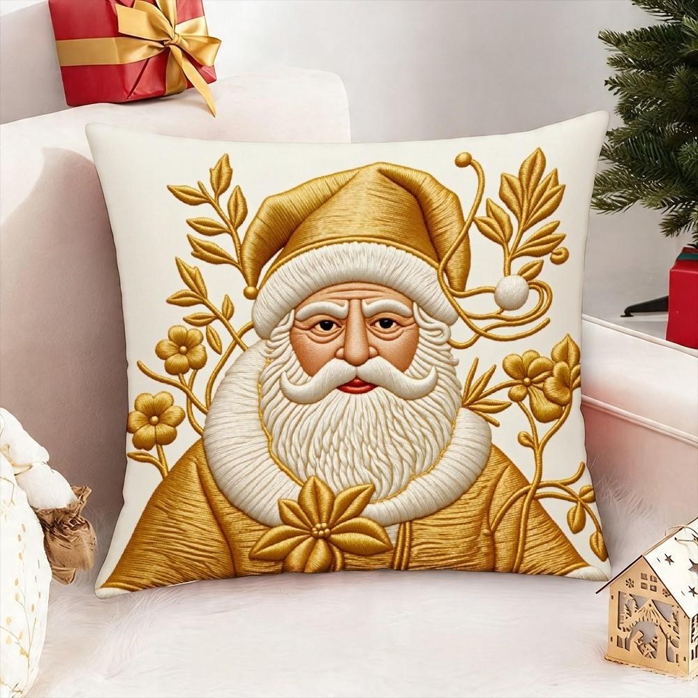 Plush Christmas Pillow Cover Soft Snowman Pillow Cover Holiday Pillowcase Throw Cushion Case Couch