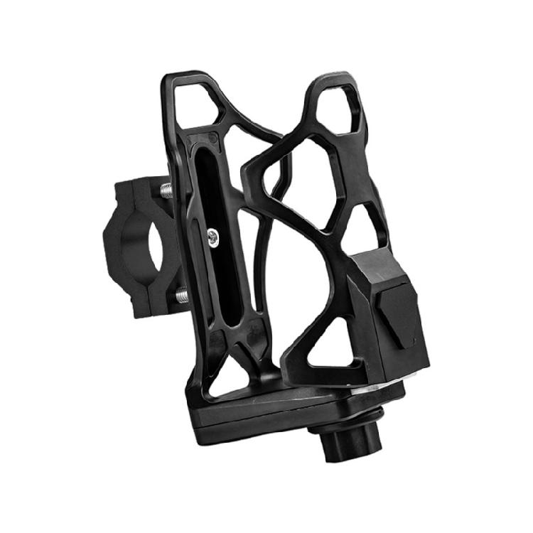 

Universal Bike Handlebar Cup Holder Adjustable Aluminum Bottle Mount Anti Slip Grip Tool Free Assembly for Motorcycles чорний