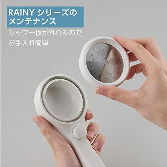 SANEI Shower Head Rainy Hand Stop Water Saving Rate 50 Ultra Fine Flow Increased Pressure Stainless Plate Gray Made Japan