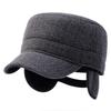 Unisex Winter Large Size Military Hats Men Big Head Full Sealed Warm Earflap Cap For Dad Outdoor Flat Top Hat 56-59Cm 60-65Cm