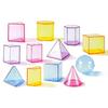 12 Pieces Geometric Shapes Blocks Set 3D Solids Math Toy Learning Toys Pattern for