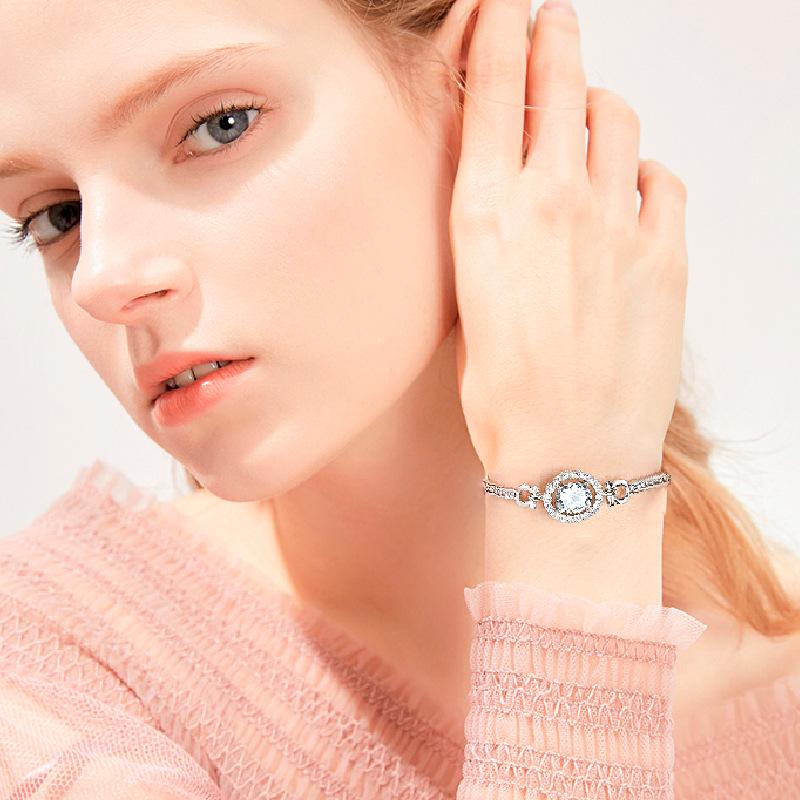 Rose Gold Zircon Bracelet: Eight Hearts & Arrows Design, Elegant Korean-Style Women's Jewelry