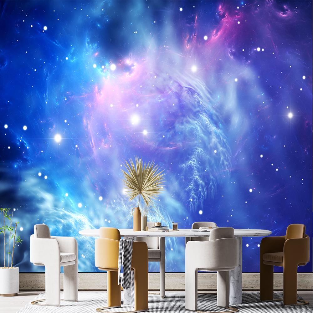 Space Themed Wallpaper Galaxy Stars Ceiling Wall Murals Living Room Bedroom Galaxy Ceiling Mural