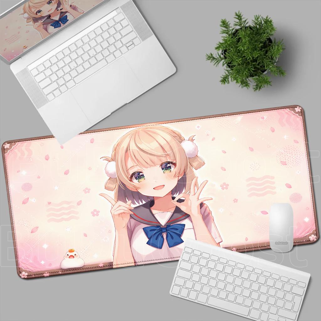 Popular Songs Shukusei Loli Kami Requiem Shigure Kawaii Girl Shigure Ui MousePad HD Non-Slip Rubber Speed Anti-fray Keyboard Mat