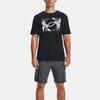 Under Armour Logo Print Crew Neck Short Sleeve T-Shirt Men Tops Black 1370528-002