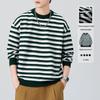 Shanggu Men's Autumn Anti-Pilling Striped Sweater | Round Neck Loose Knitwear