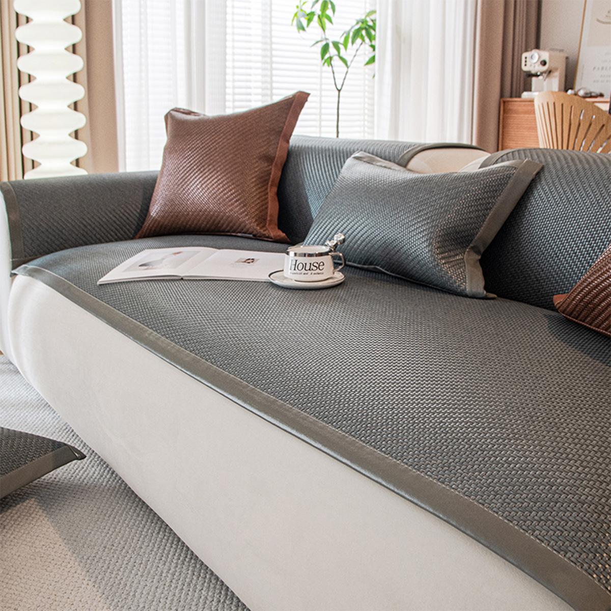 

Подушка для дивана Летний Летний Летний Коврик Ротанговый Коврик Подушка Нескользящий Устойчивый к Пятнам Простой Чехол Для Дивана Универсальный Чехол Высококачественный Sense 60*60cm