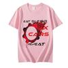 2024 New Trendy Summer Fashion Men T-shirt Funny Car Mechanic Eat Sleep Fix Cars Repeat Print Tops Tshirts Camisas Streetwear