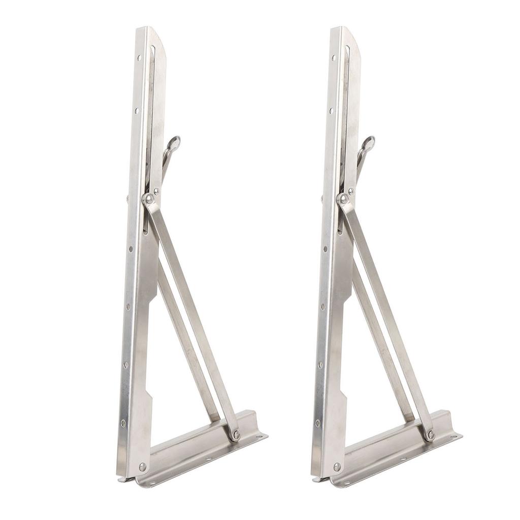 Folding Bench Table Wall Shelf 15.6 Inch Heavy Duty Stainless Steel Wall Mounted Shelf Hinge Bracket for Bench Table