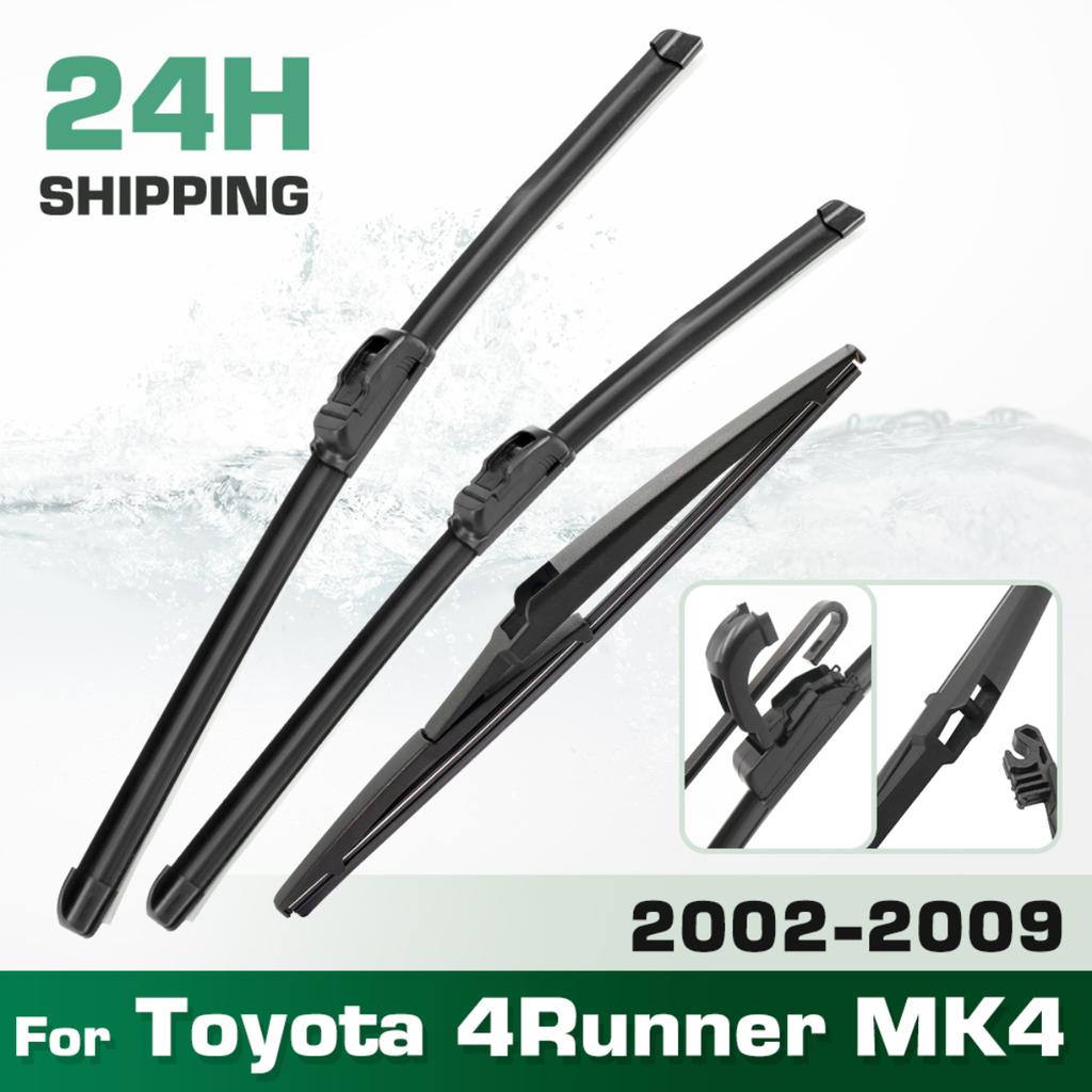 For Toyota 4Runner MK4 2002-2009 2003 2004 2005 Wiper Front & Rear Wiper Blades Windshield Windscreen Window Brushes 22"+20"+12