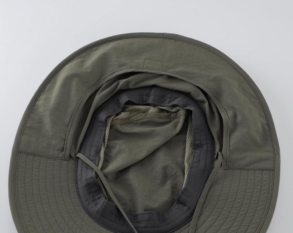 Outdoor Mesh Safarihut mit breiter Krempe, Sonnenschutz, Landwirtschaftsarbeit, UV, Angeln, Erbsengrün [Connectyle] Damen UPF50+, Schutz, Hut, Schutz, Gartenarbeit, Hut,