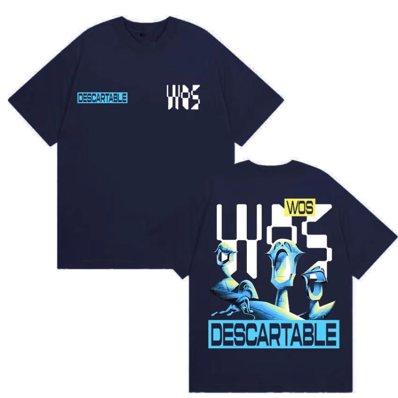 Rapper Wos Ds3 Album 2025 Logo Graphic Tshirt Unisexs Retro Fashion High Quality T Shirt Hip Hop Oversized Cotton Tees Streetwear