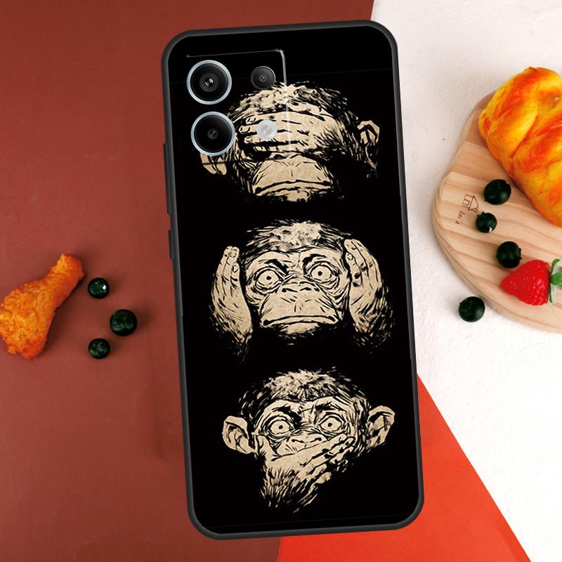 

Cartoon Monkey Case For Xiaomi Redmi Note 14 13 Pro 9 10 11 12 Pro 10S 11S 12S Redmi 14C 13C 10C 12C Coque Redmi Note 13ProPlus