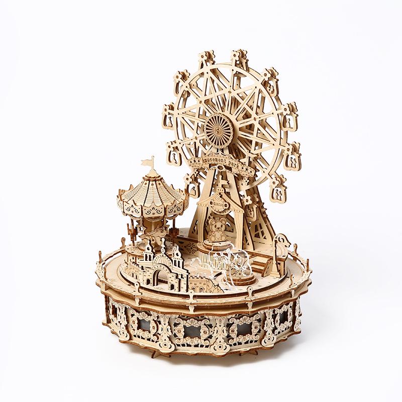 3D Wooden Fantasy Playground Jigsaw Puzzle - Educational Toy & Display Ornament for Children