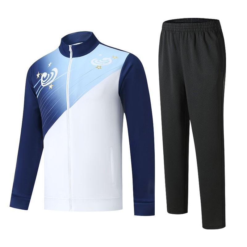 Unisex Long Sleeve Sports Tracksuit Set Team Training Competition Custom Print