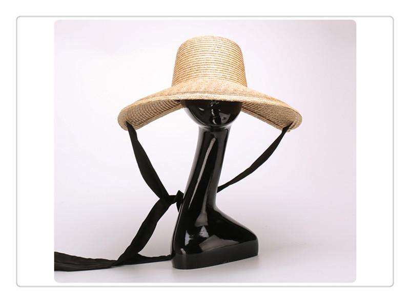 

202603-HH5077 chic dropshipping countryside Lolita style handmade straw lady sun cap women leisure holiday beach hat head size 57cm бежевий