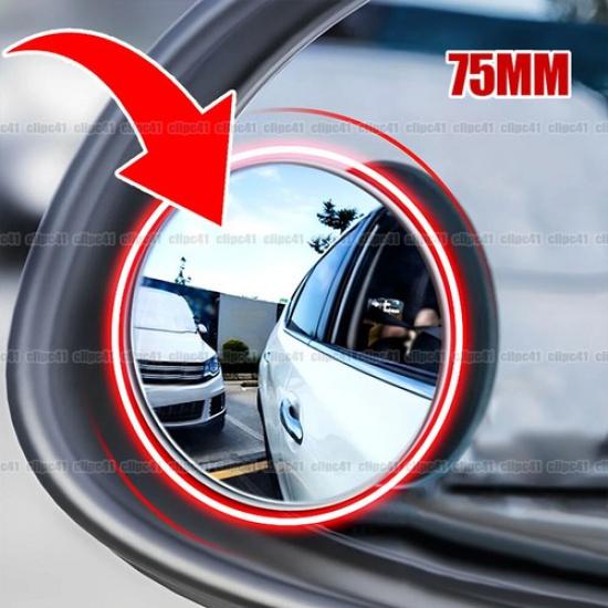 75mm Blind Spot Mirror Round Convex Wide Angle Rear View Mirror For Car Truck .