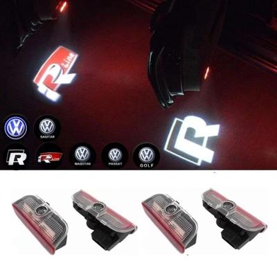 EPYFH1 2/4P LED Car Door Logo Projector Light Accessories for VW R Golf 5 6 7 GTI GTD GTE Touareg CC Passat B6 B7 B8 B9 C6 C7 C8 Tiguan