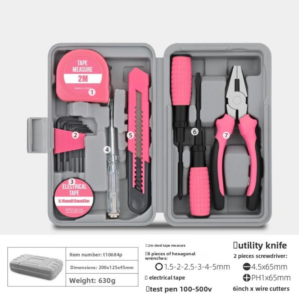 All-in-One Household DIY Tool Kit Compact Heavy Duty Hand Tool Kit Professional Mini Tool Box Set Home Improvement