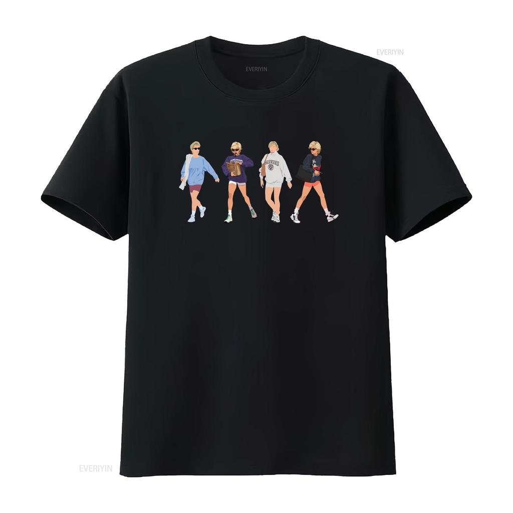 Princess Diana T Shirt 90S Vintage Lady Of Wales Fashion Print Casual Shorts Sweat And Sneakers Style For Her Vintage Washed