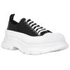 Alexander McQueen Tread Slick Low Lace Up Black Leather White 627225WHZ621071