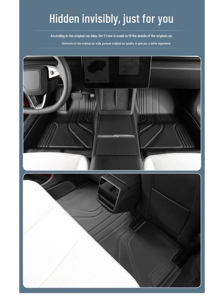 2023 Tesla Model 3 All-Inclusive TPE Floor Mats with High Edges