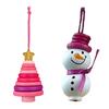Yousheng DIY Button Christmas Ornament Kit Stacked Colorful Buttons Christmas Snowman/Santa/Angel/Tree Craft Making Set for Holiday Decor