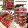 Disposable Transparent Rectangular Fruit Salad Box with Lid for Freshness Preservation