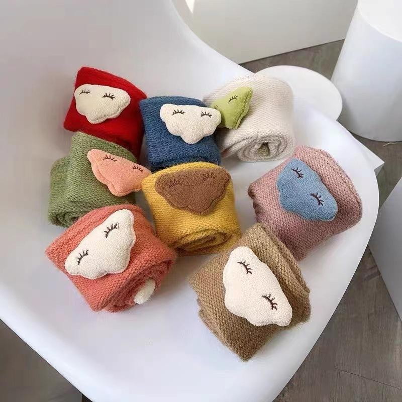 Cute 3D Cloud Doll Knitted Scarf For Kids Winter Warm Neck Warmer For Boys Girls Age 1-5 Years