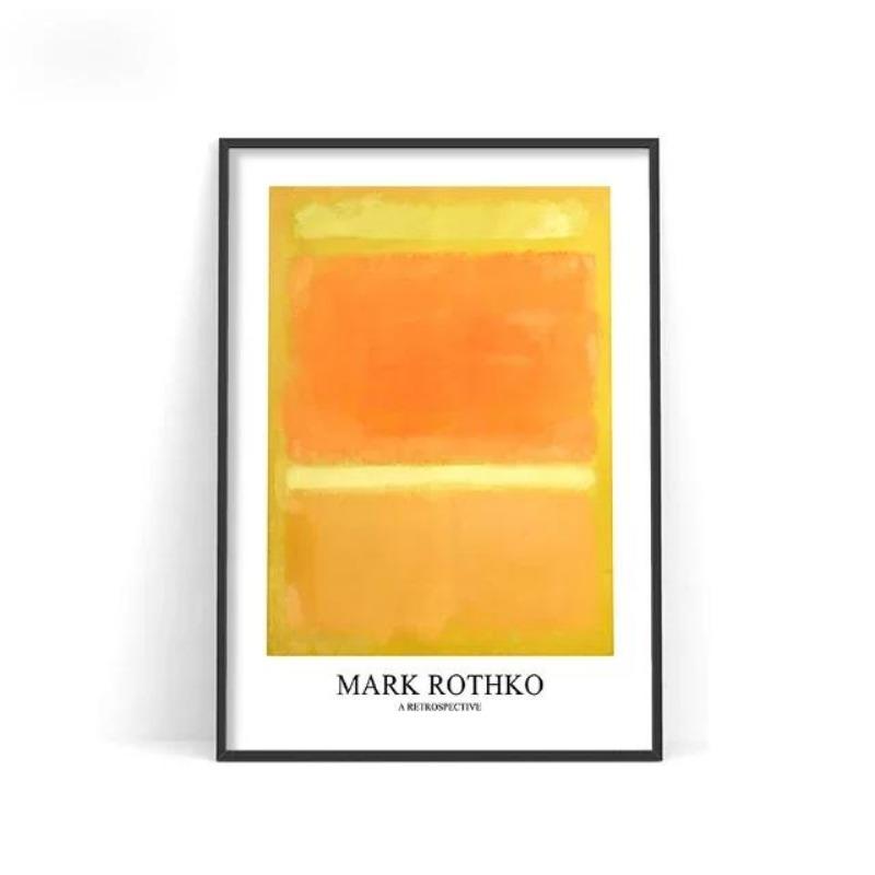Modern Minimalist Mark Rothko Color Block Wall Art  Colorful HD Poster Print for Home Bedroom Living Room Decor