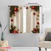 2pcs,2D Plane Printing Curtains Christmas Balls Pine Snowflakes (3) Polyester Woven (without Rod) Decorations Outdoor Perfect
