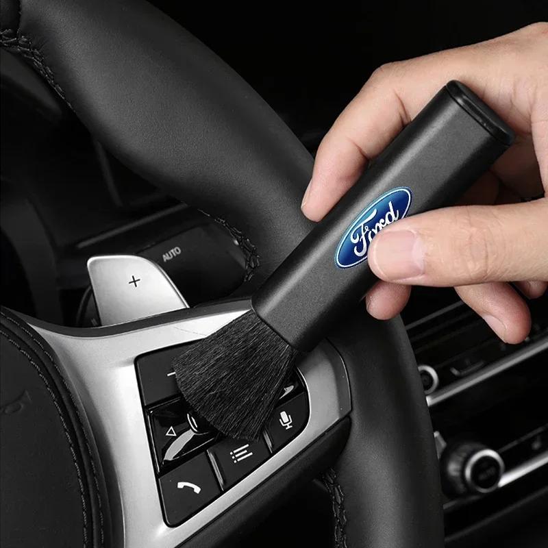 Naklejka Samochodowa 2026 Ford Nowy 2025 Gorący Samochód Teleskopowy Plastikowy Uchwyt Wełniany Mały Pędzel Do Ford Focus mk2 mk3 Fiesta mk7 Ranger Monde