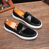 Fashion Handmade Leather Mens Loafers Men's Slip On Office Flats Male Driving Shoes Tassel Men Casual Leather Shoes Fashion Men Shoes