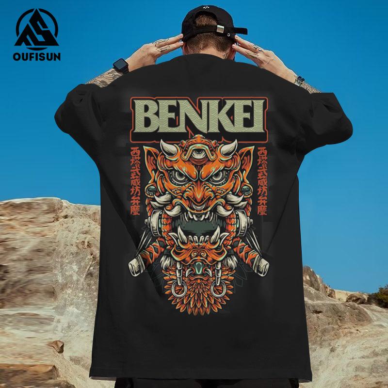T-Shirts For Men 3d Japanese Ghost Warrior Print Man T-Shirt Hip Hop Tees Oversized T Shirt Men Clothes Vintage Street Tops