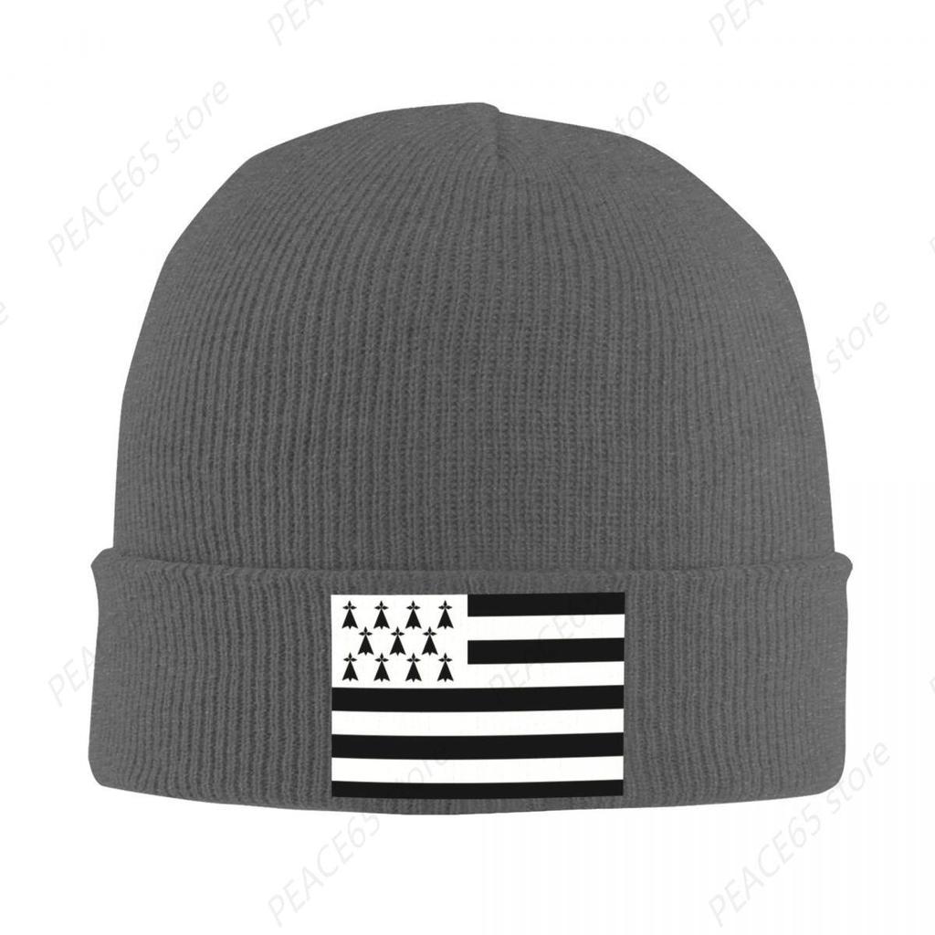 Flag Of Brittany Bonnet Hat Hip Hop Knit Hat Unisex Women Unisex Adult Warm Winter Skullies Beanies Caps
