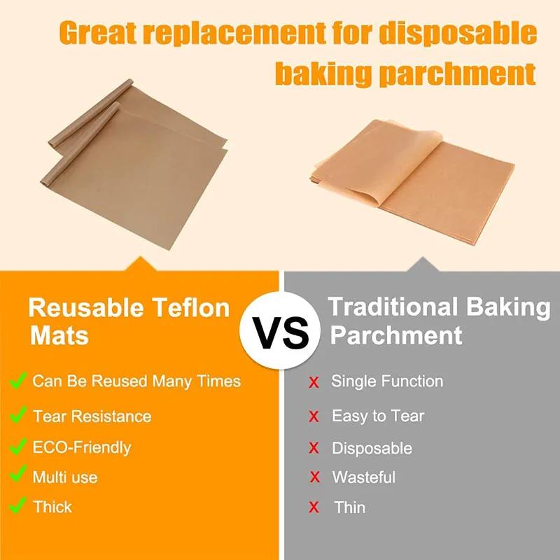 40x60cm Resuable Resistant Oven Liner Sheet Oil-Proof Paper Pad Washable BBQ Baking Mat MacaronCookie Kitchen Baking Tools