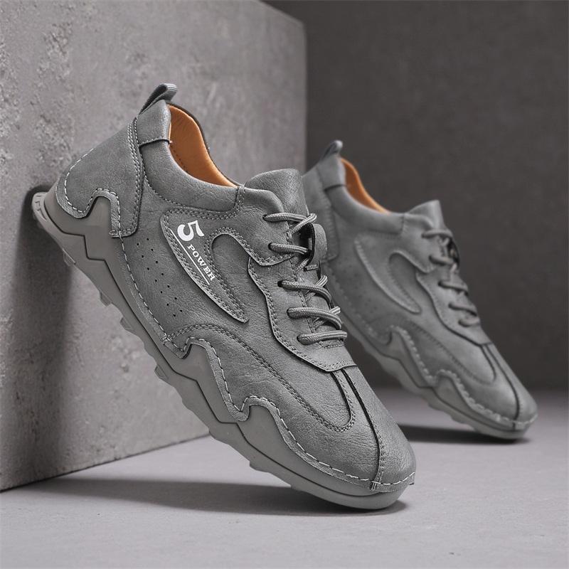 Plus Size 46 Men Split Leather Casual Leather Shoes Men Loafers Comfortable Driving Shoe Moccasins Man Flats Shoes