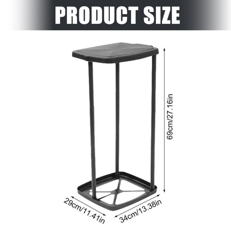 Portable Trash Bag Holder Rubbish Bag Stand Telescopic Garbage Holder Waste Storage Frame with Lid for Living Room Yard