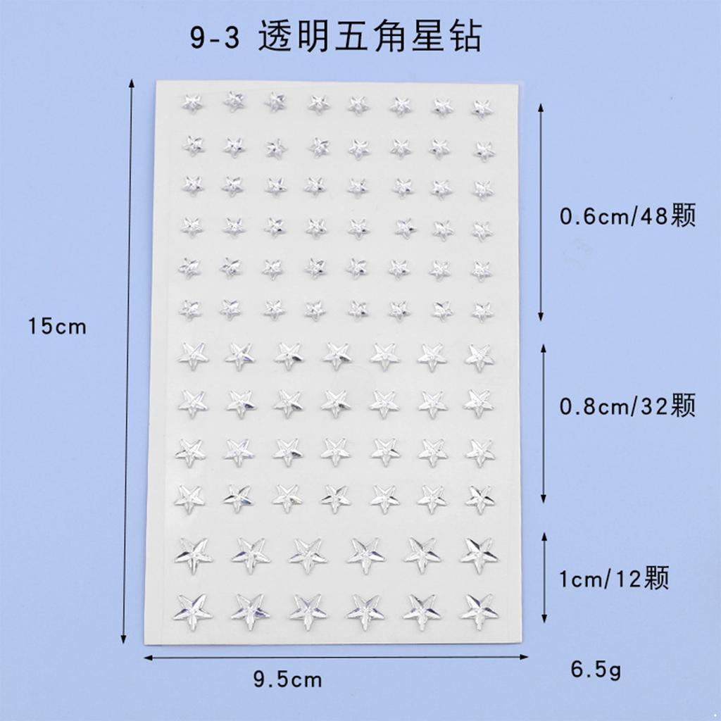 Błyszczące Kamienie na Twarz i Paznokcie Samoprzylepne Cyrkonie Kamienie Szlachetne Błyszczący Makijaż Body Art Ozdoby do Paznokci