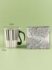 Ceramic Note Cup with Cover, Simple Household Creative, Music Score, Piano Keyboard Mug, Coffee Couple Mug, Office Gift