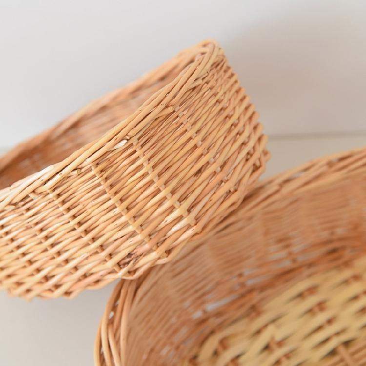 Handcraft Rattan Fruit Bowl Portable and Sturdy Designs Enhances The Beauty Of Your Household Environment Storage