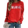 Cross-Border Registered Nurse Women's Round Neck Casual Loose Sweatshirt, European Size