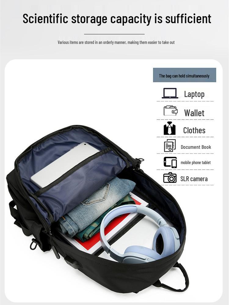 Unisex Large-Capacity Laptop Backpack for Work, Travel, and School