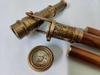 Victorian Walking Cane With Telescope Handle, Wooden Walking Cane For Men's & Women's Walking Stick, Brass Handle Walking Canes Steampunk