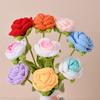 Simulated Flowers Handmade Scented Crochet Fake Flower with Steel Wire