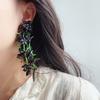 Elegant Long Boho Earrings Exaggerate Big Flowers Floral Earrings Beaded Earrings  Party Jewelry