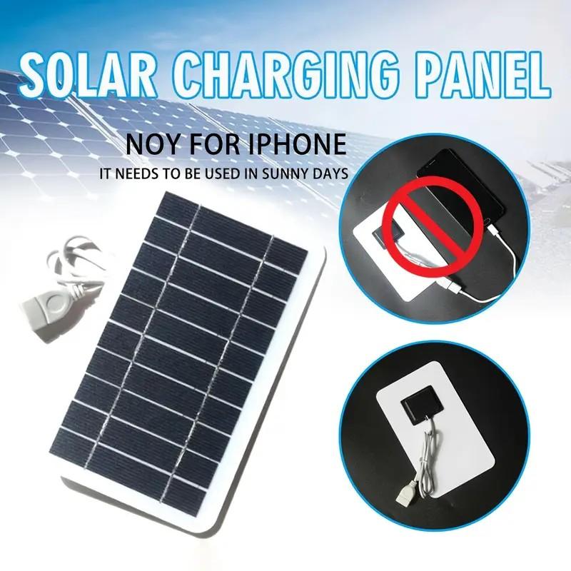 5V 2W USB Solar Panel Outdoor Hiking Waterproof Camping Portable Battery Mobile Power Battery Solar Mobile Phone Charger