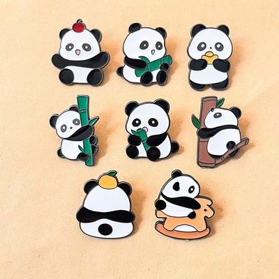 Fashion Jewelry Panda Lapel Pin Jewelry Accessories Cartoon Panda Badge Panda Brooch  Lady/Girls