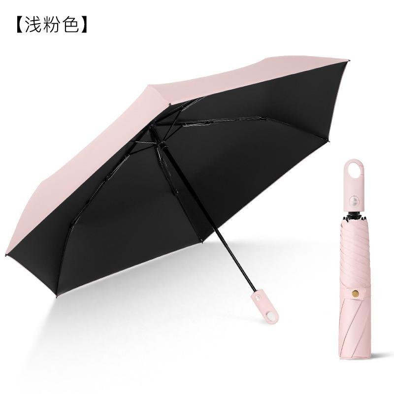 New Three-fold Ultra-light Umbrella, Automatic Ring Buckle Umbrella, Vinyl Sun Umbrella, Sunscreen Umbrella, UV-proof Weather and Rain Umbrella