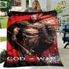 3D Game God of War Pattern Blanket Star Art Flannel Thin Blanket Portable Home Travel Office Lunch Break Blanket Birthday Gift